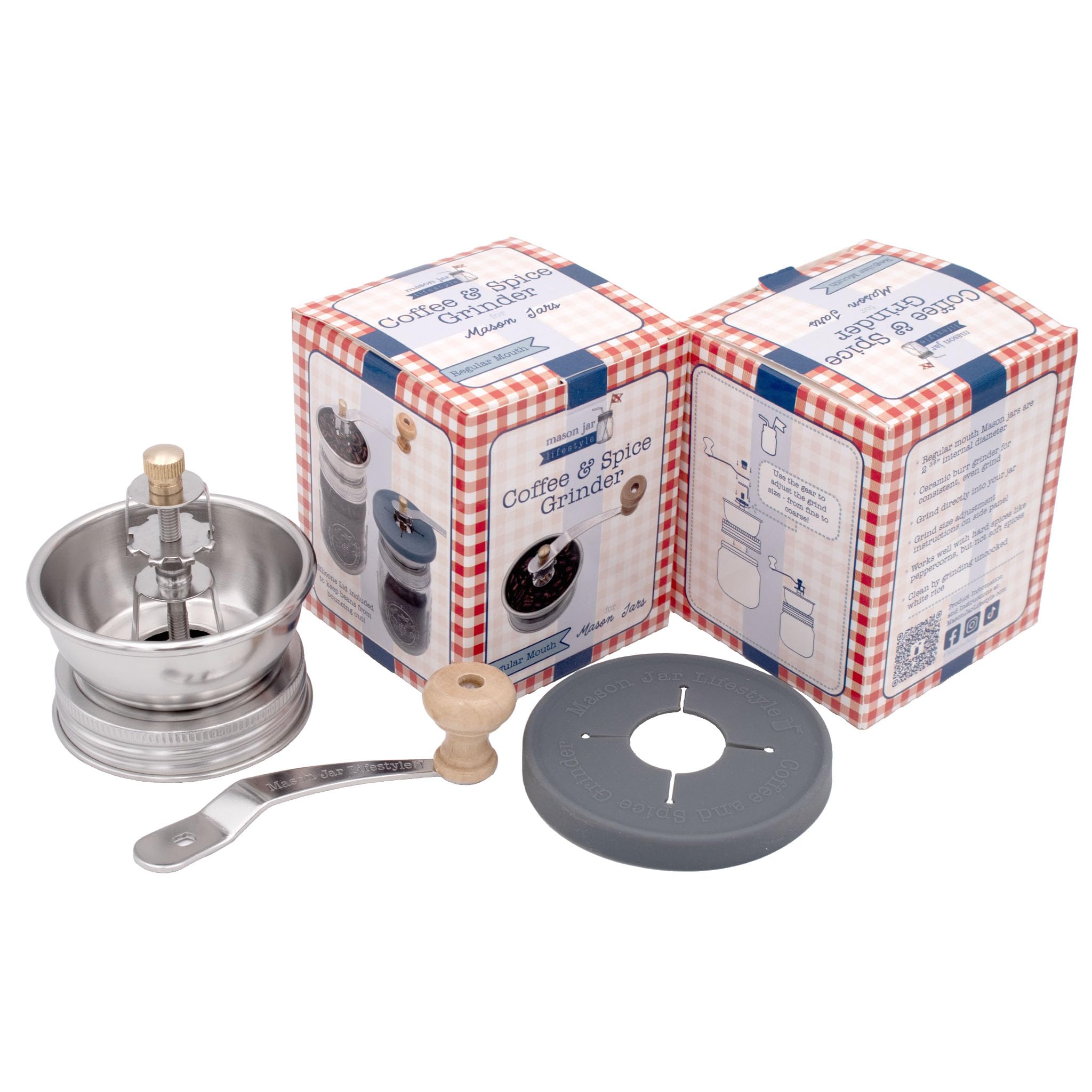Ceramic burr grinder mechanism for consistent grinding