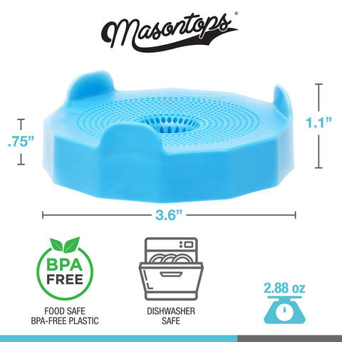 Masontops BPA-free plastic lids ensure food-safe sprouting.