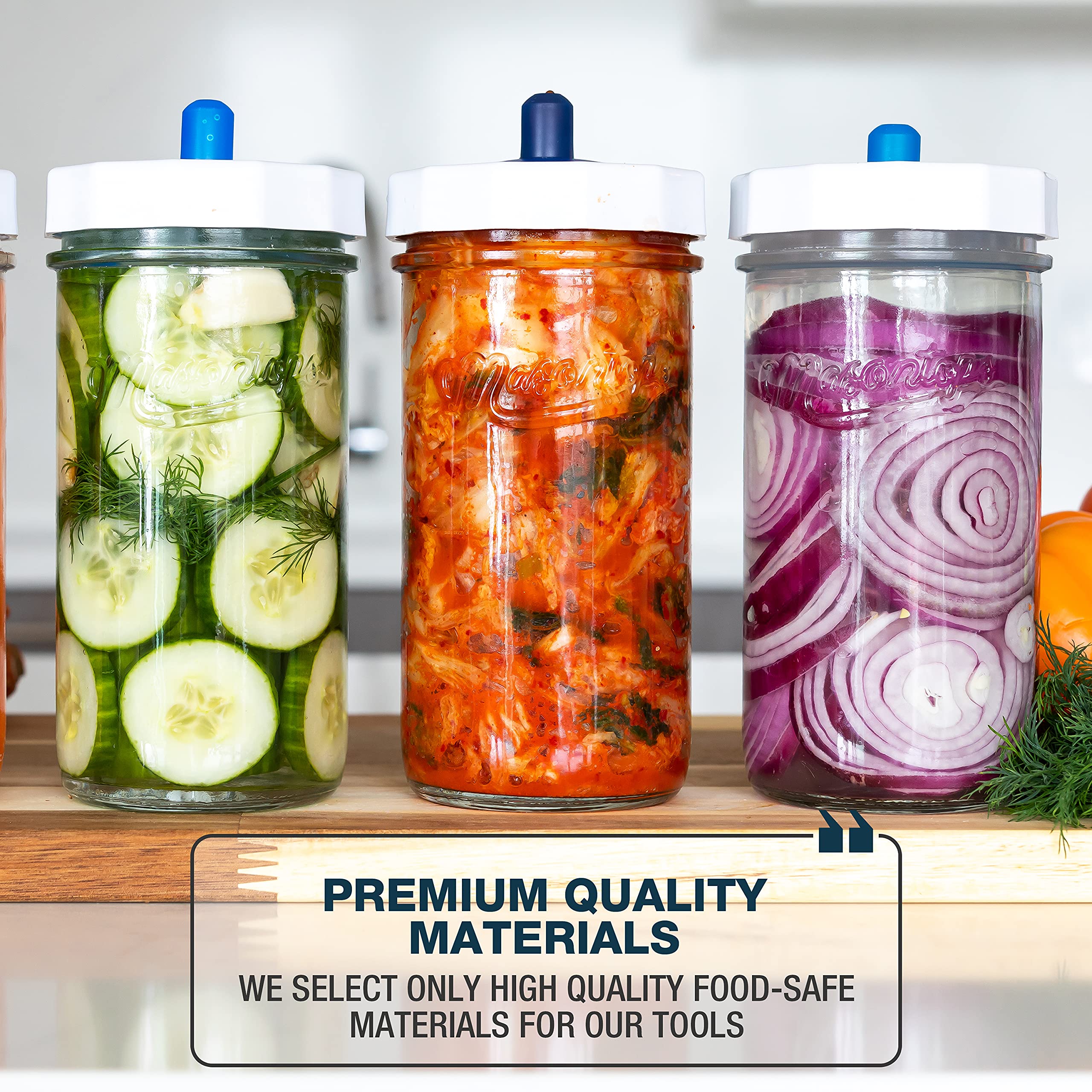 Masontops instruction guide with simple steps for probiotic foods at home.