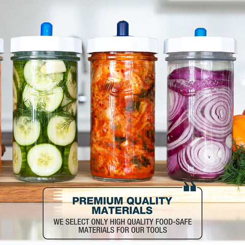 Masontops instruction guide with simple steps for probiotic foods at home.