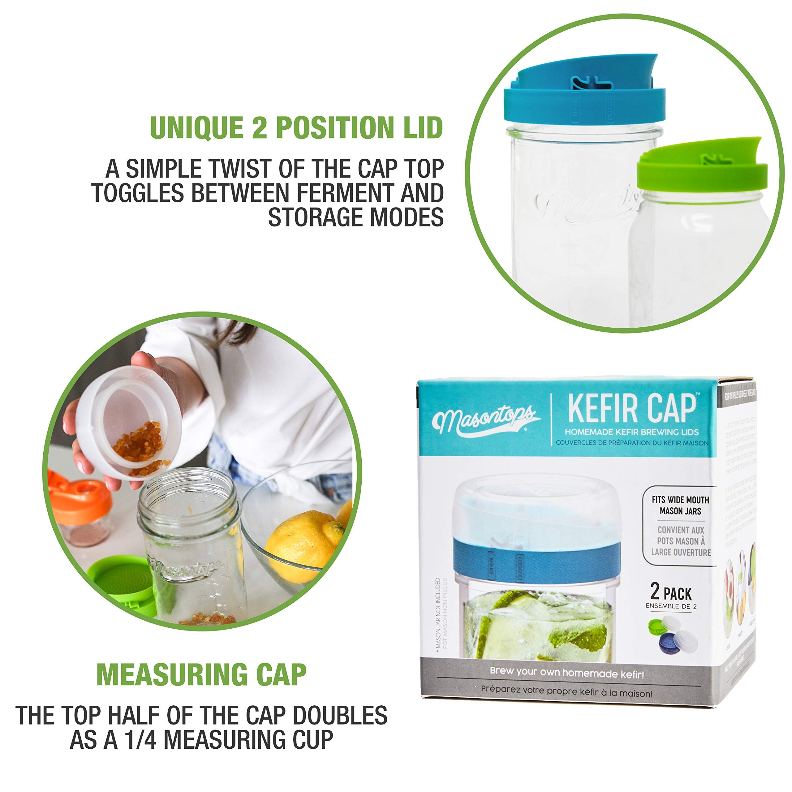 Masontops kefir starter strainer aids easy grain separation while pouring