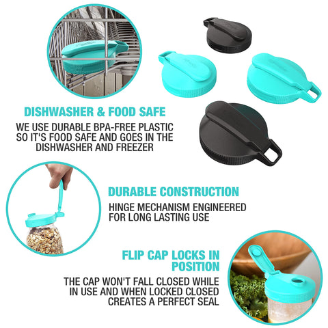 Masontops Multi Top airtight seal keeps contents fresh