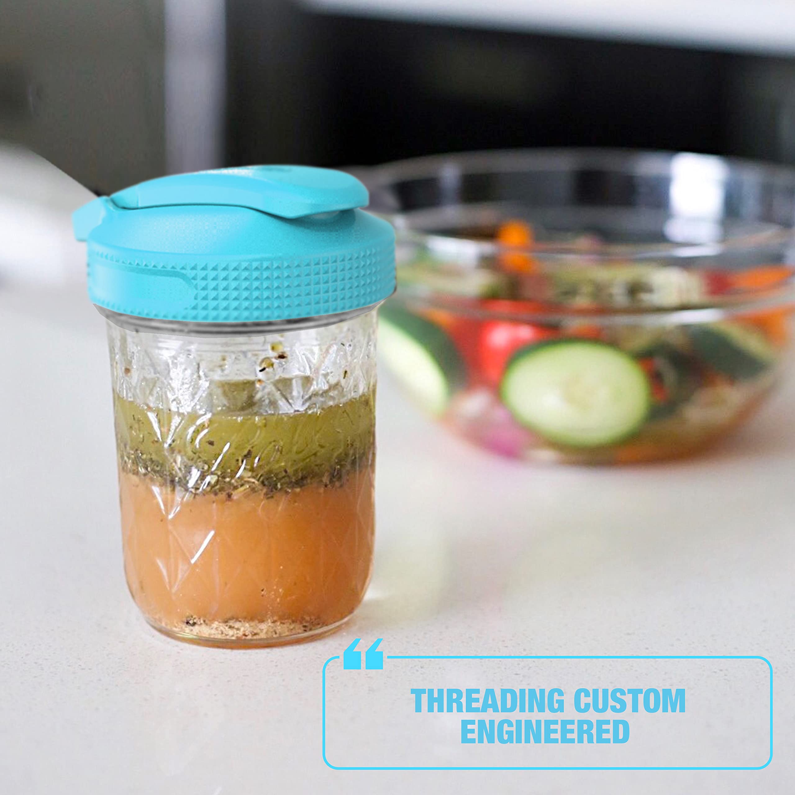 Masontops Multi Top BPA-free plastic ensures safe, reusable jar lids.