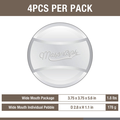 Masontops Pickle Pebble supports wide-mouth jars for reliable fermentation with submerged vegetables.