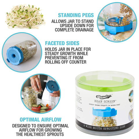 Masontops sprouting kit for mung bean sprouts in jars.