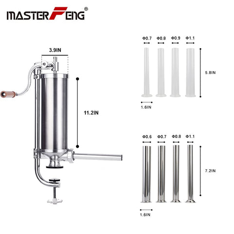Master FENG tube diameter set for customizable sausage fillings.