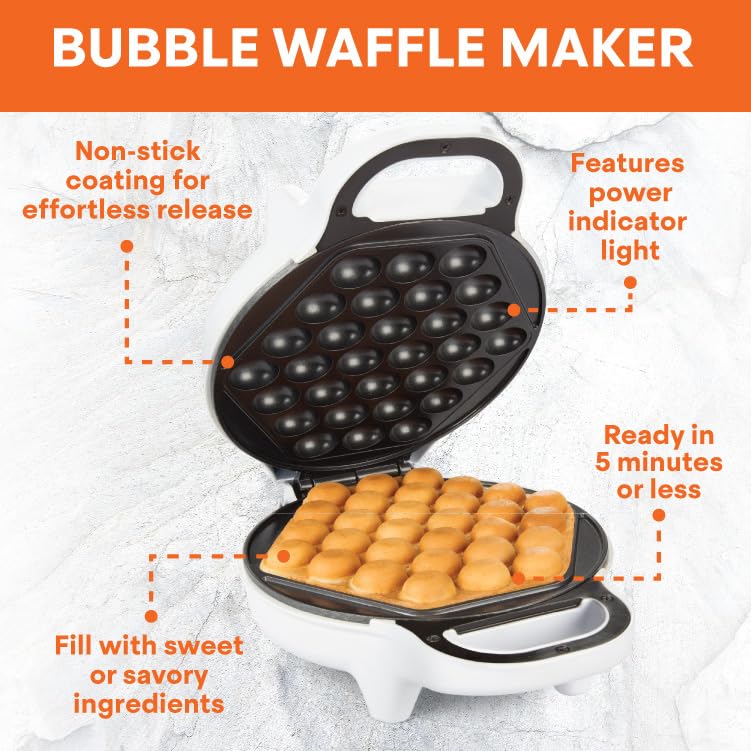 MasterChef Bubble Waffle Maker power indicator light shows readiness