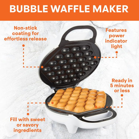 MasterChef Bubble Waffle Maker power indicator light shows readiness