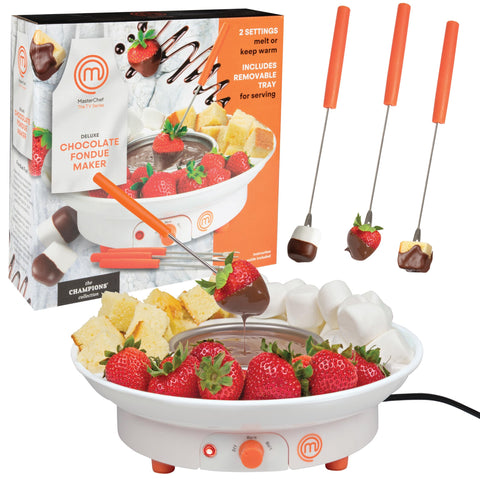 MasterChef chocolate fondue pot melting chocolate for dipping at home