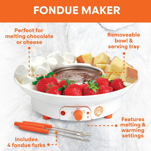 MasterChef electric heating base keeps fondue warm during gathering