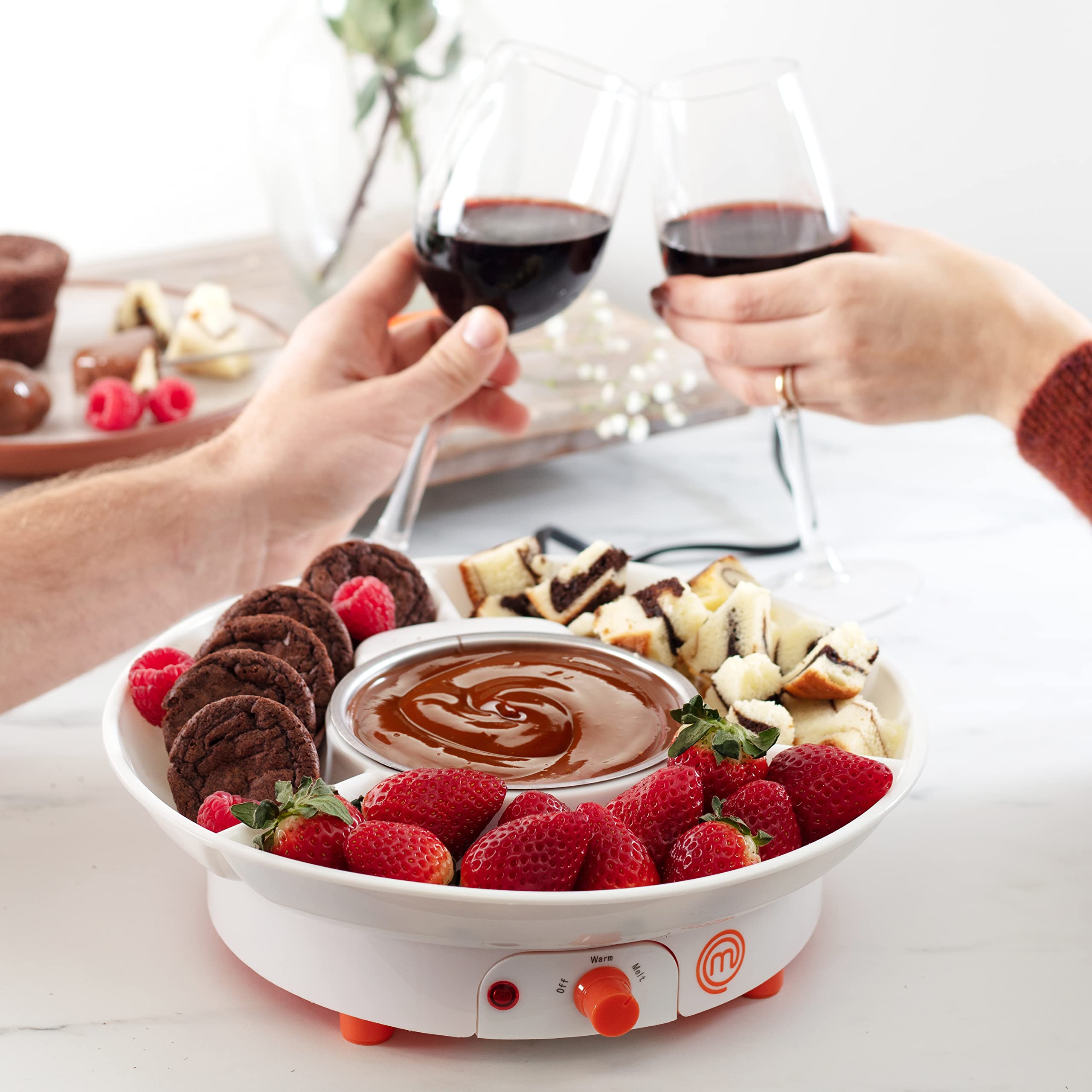 MasterChef Halloween fondue setup with seasonal treats