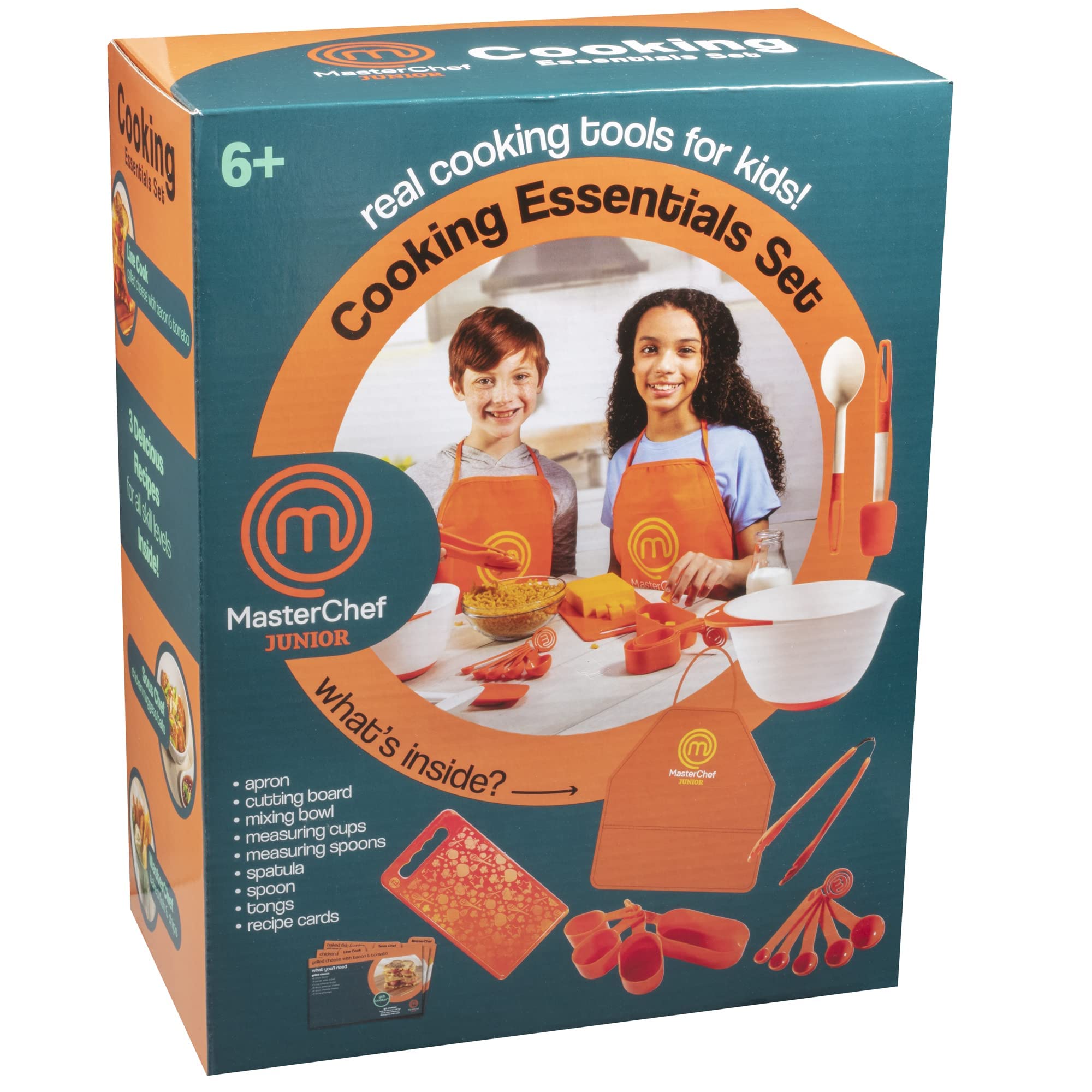 MasterChef Junior tongs, kid-safe grip for turning and serving.