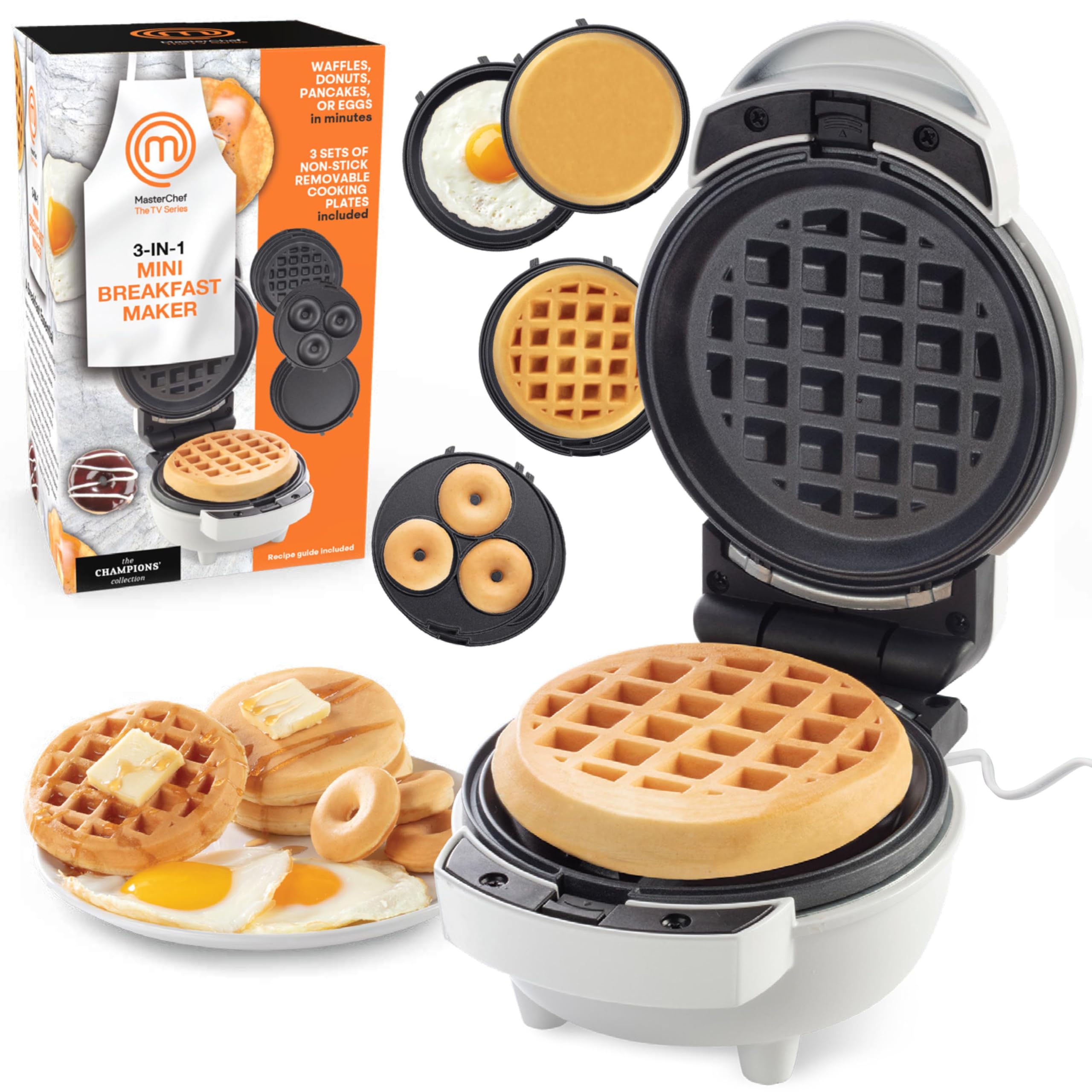 MasterChef mini breakfast maker front view, compact design for quick weekday mornings.