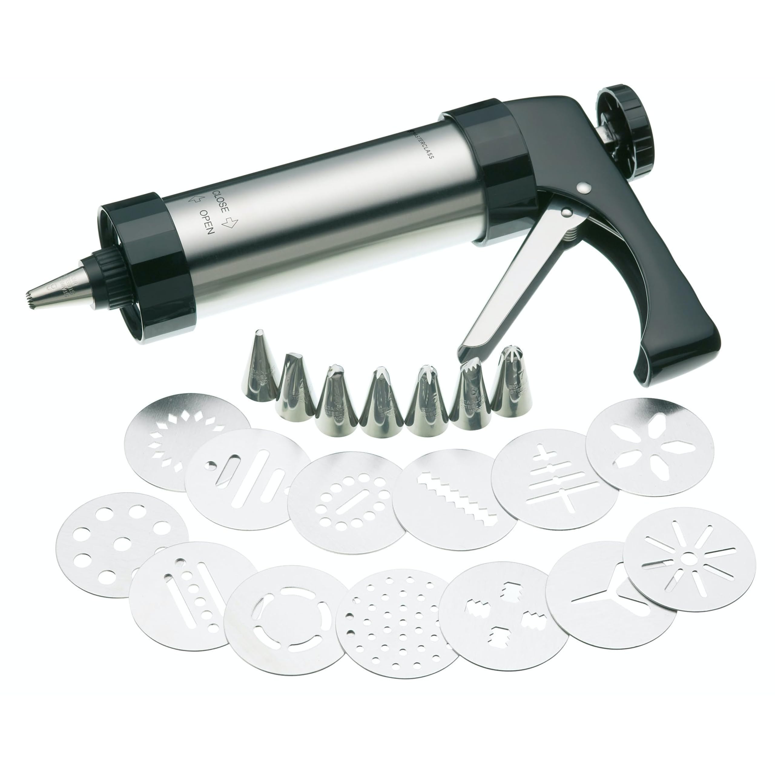 MasterCraft icing set nozzle collection enables versatile cake decoration with precise piping