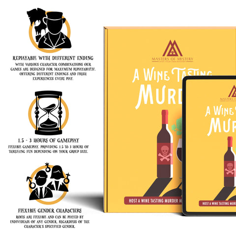 Masters of Mystery host scripts and recordings enable engaging tastings.