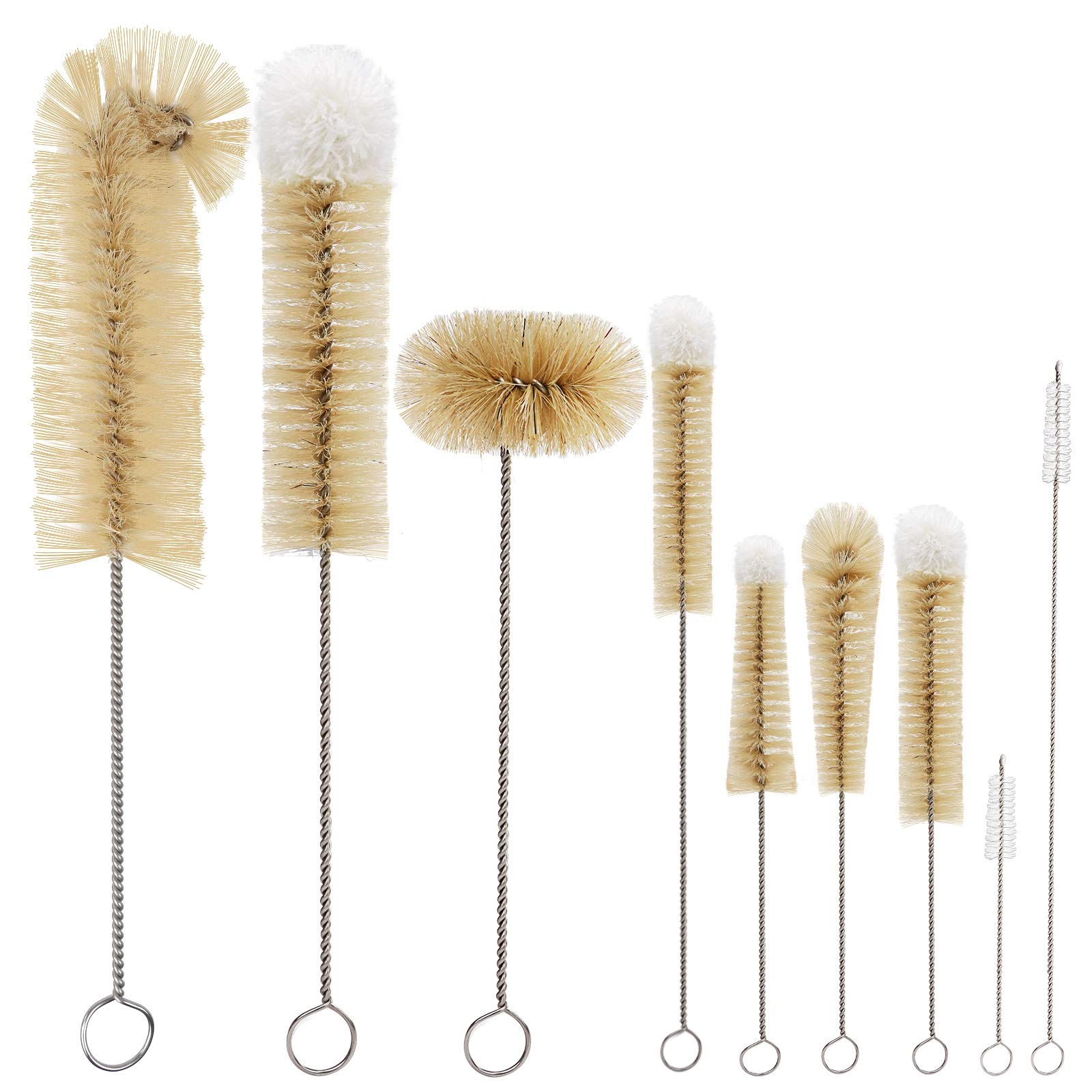 MASTERTOP bottle brush set with long-bristle stem reaches deep bottles for thorough cleaning
