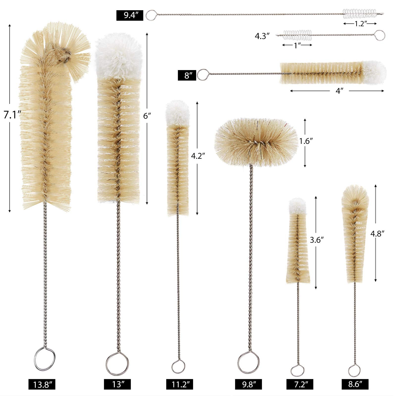 MASTERTOP BPA-free durable brushes offer safe, repeat-use cleaning