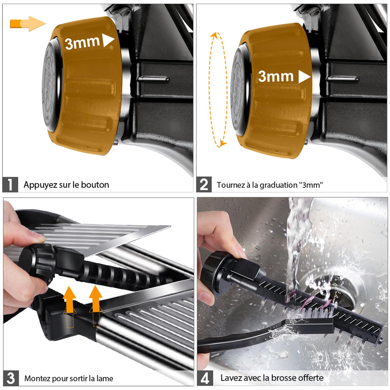 Mastertop includes cut-resistant glove and cleaning brush for safer maintenance.