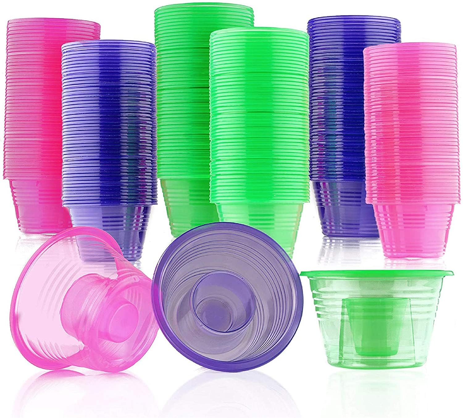 MATANA 150 neon bomb cups outer view with 3.75 oz capacity for party pours