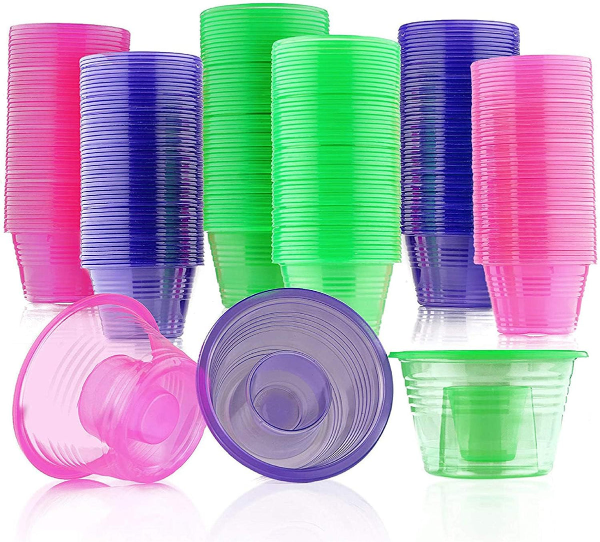 MATANA 150 neon bomb cups outer view with 3.75 oz capacity for party pours