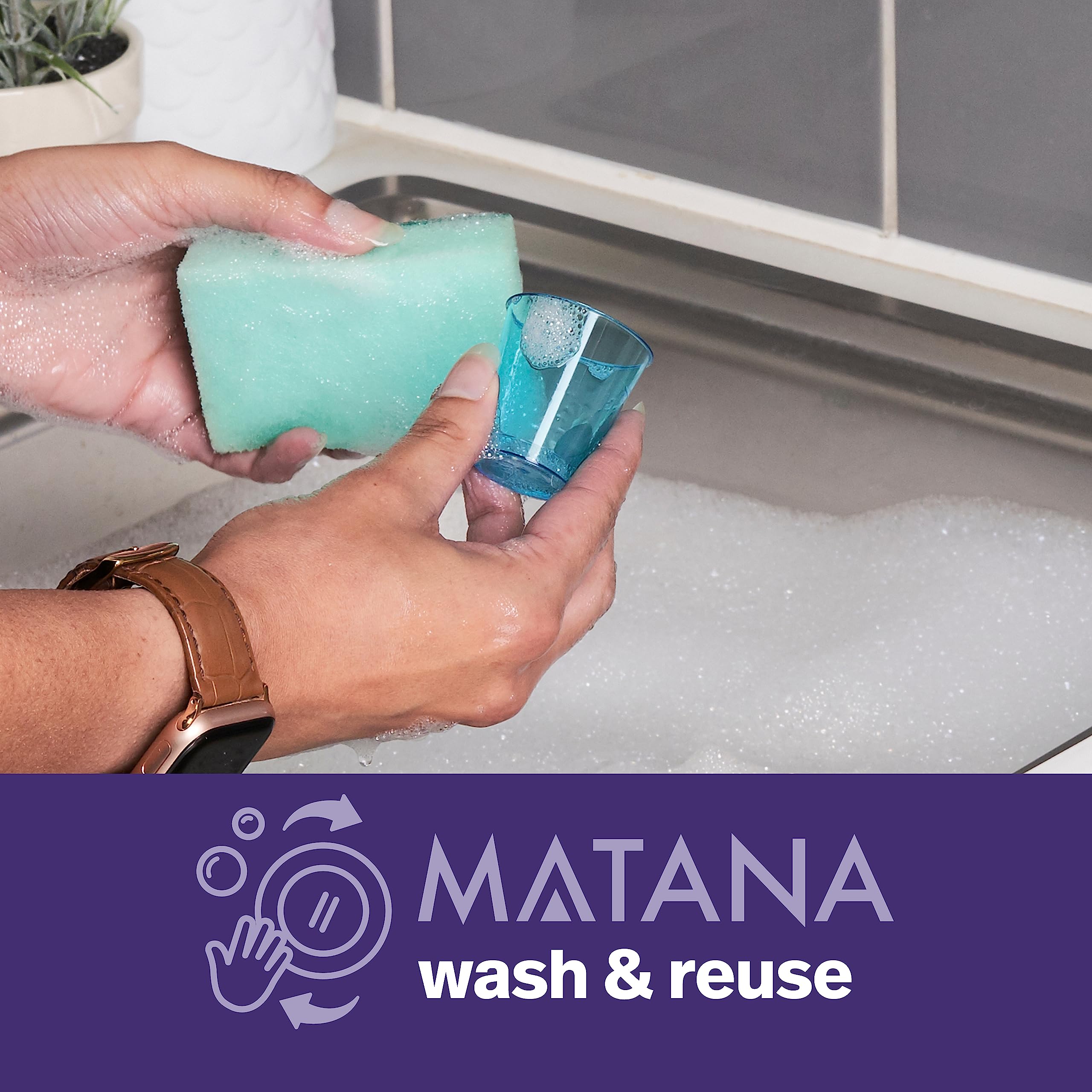 MATANA 1oz shot glasses ideal for weddings, parties, and catering.