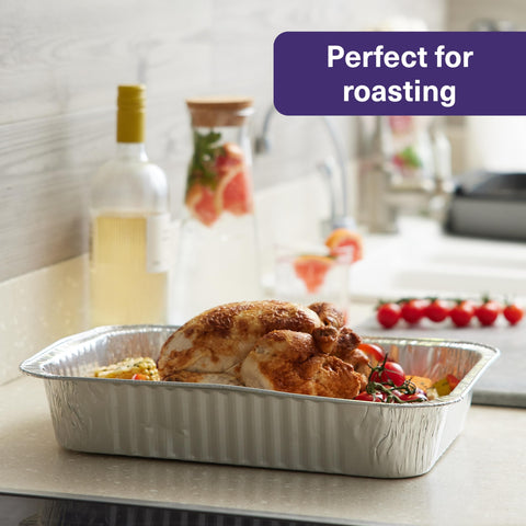 MATANA 9x13 pan stackable design saves space for storage and transport