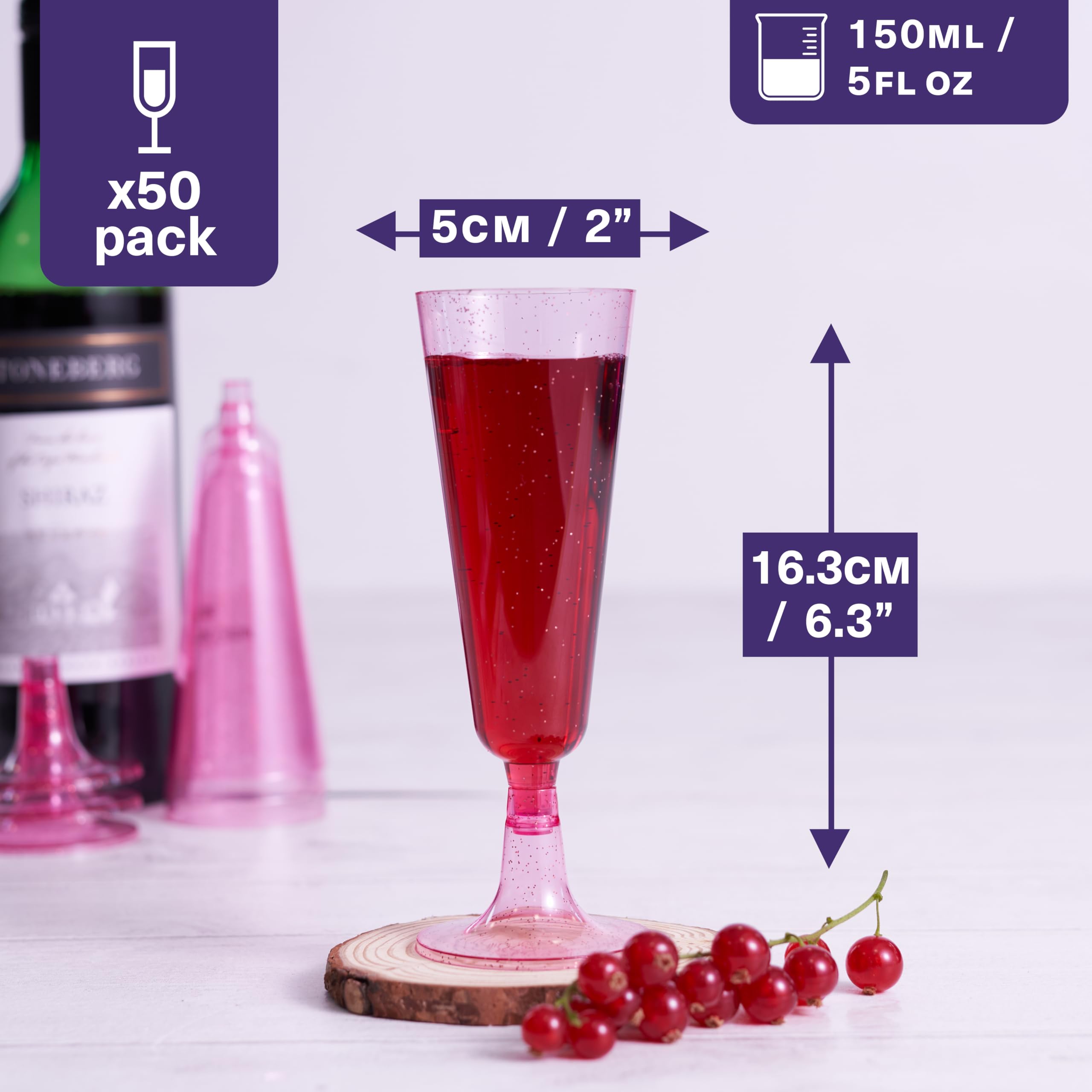 Matana BPA-free shatterproof plastic flute for safe outdoor events.