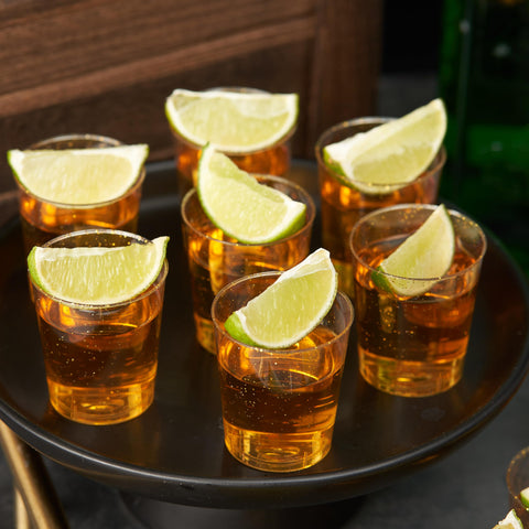Matana food-sample and dessert shots simplify serving at tastings and buffets.