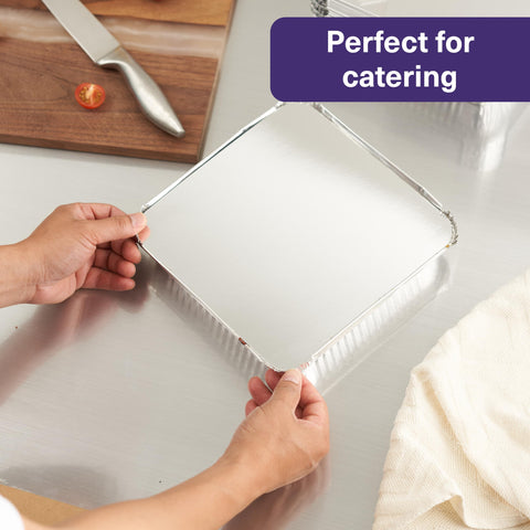 Matana freezer-safe foil pan with lid keeps dishes fresh and ready.