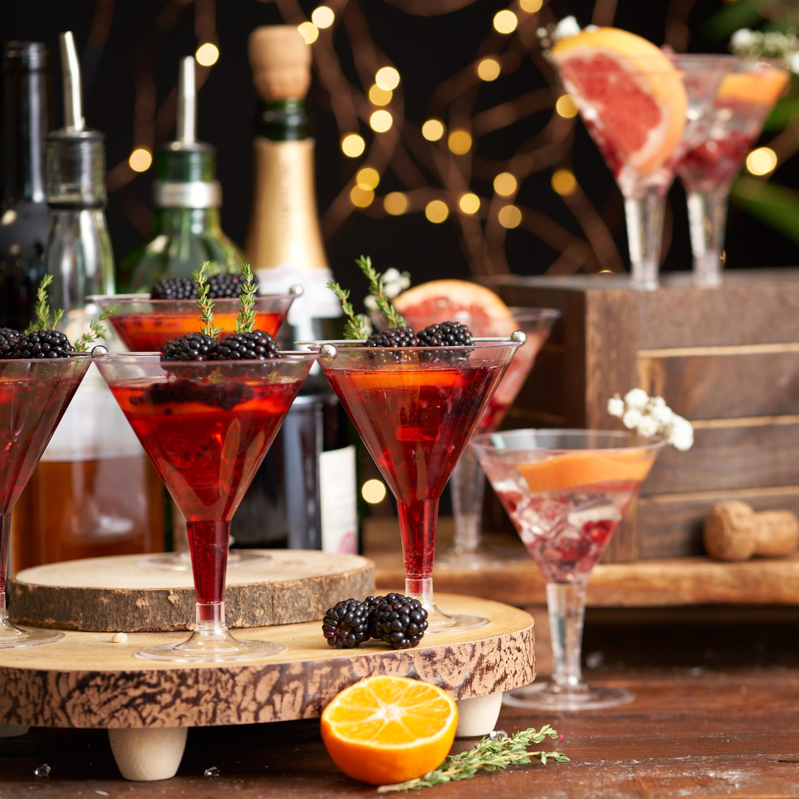 MATANA 7oz plastic martini glasses perfect for weddings and garden parties