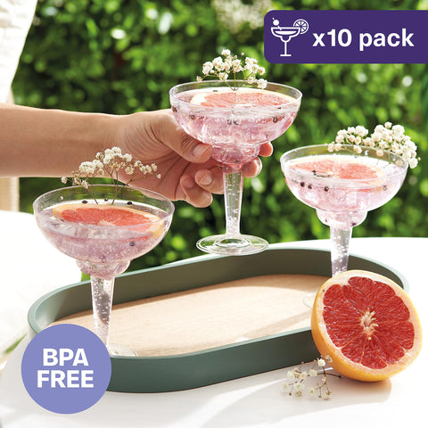 MATANA shatterproof margarita glasses reduce breakages at festive gatherings.
