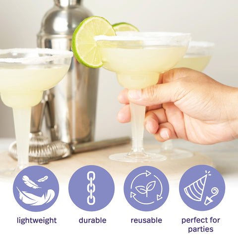 MATANA stylish plastic martini glass adds elegance to parties.