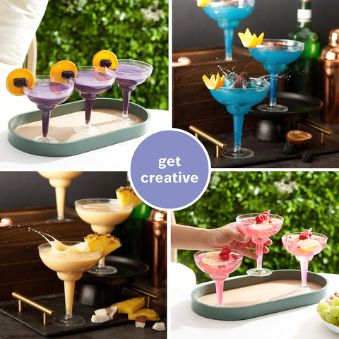 MATANA margarita glasses suit weddings and birthdays, versatile for desserts or prawns.
