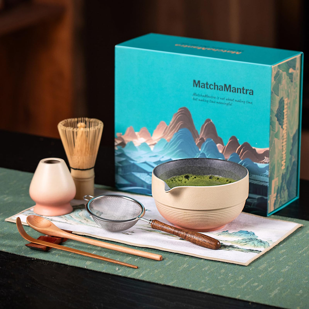 MatchaMantra premium 9pc ritual kit gift box ready for gifting