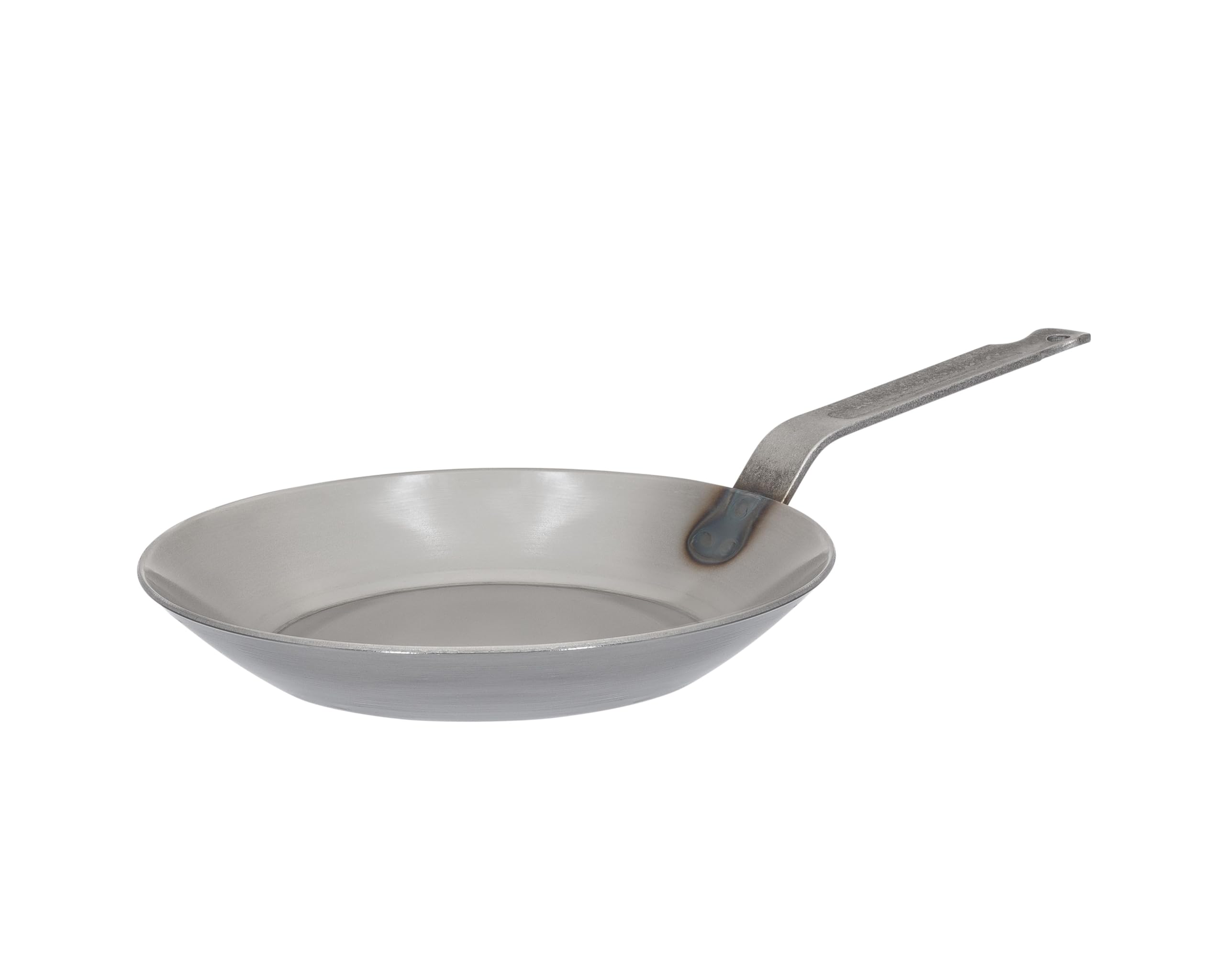 Matfer Bourgeat 10-inch carbon steel pan top view showing even heat distribution
