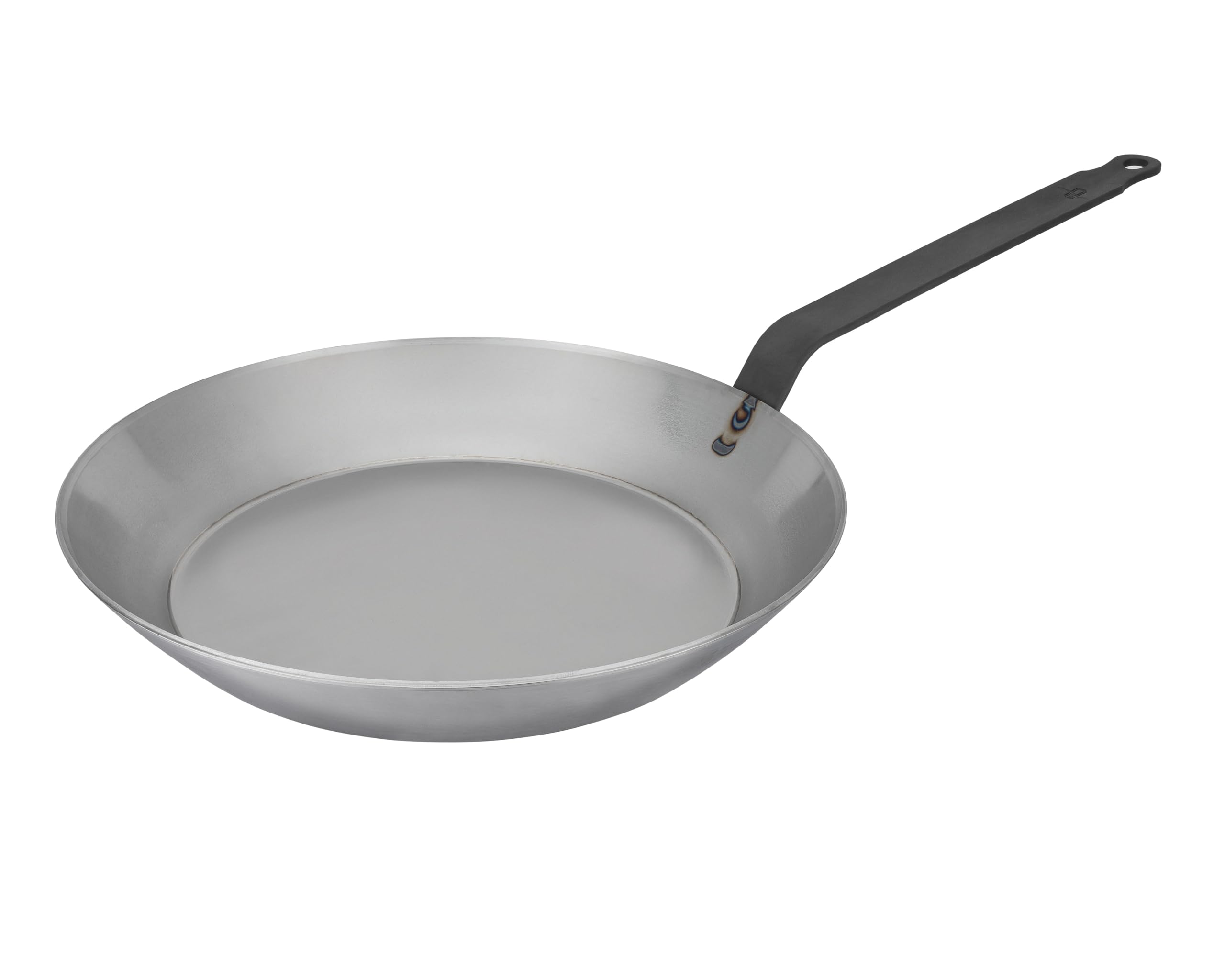 Matfer Bourgeat carbon steel pan top view showing even heat distribution for searing