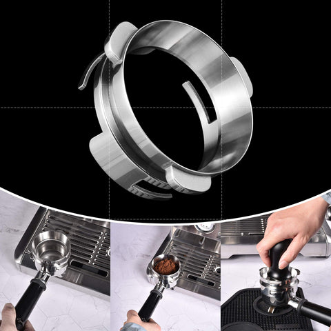 MATOW spill-free grinding close-up for tidy counter and easier tamping