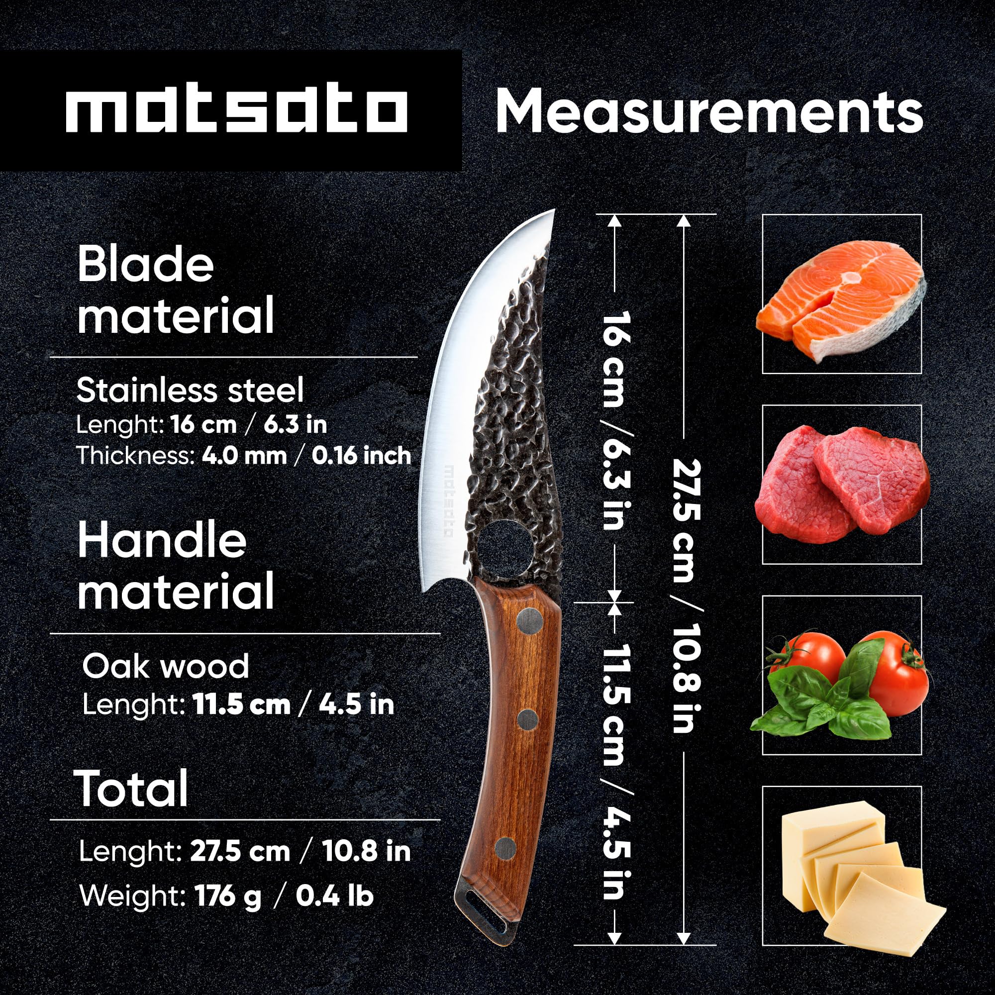 Matsato balanced design enables safe, controlled slicing in the kitchen.