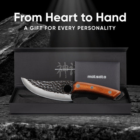 Matsato hand-wash-only care note for blade longevity.