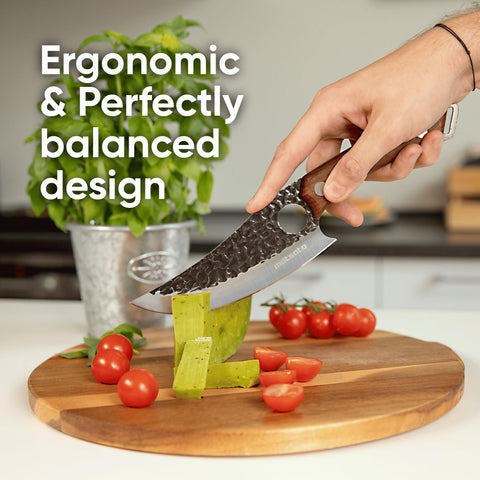 Matsato knife helps prep ingredients for meals and recipes.