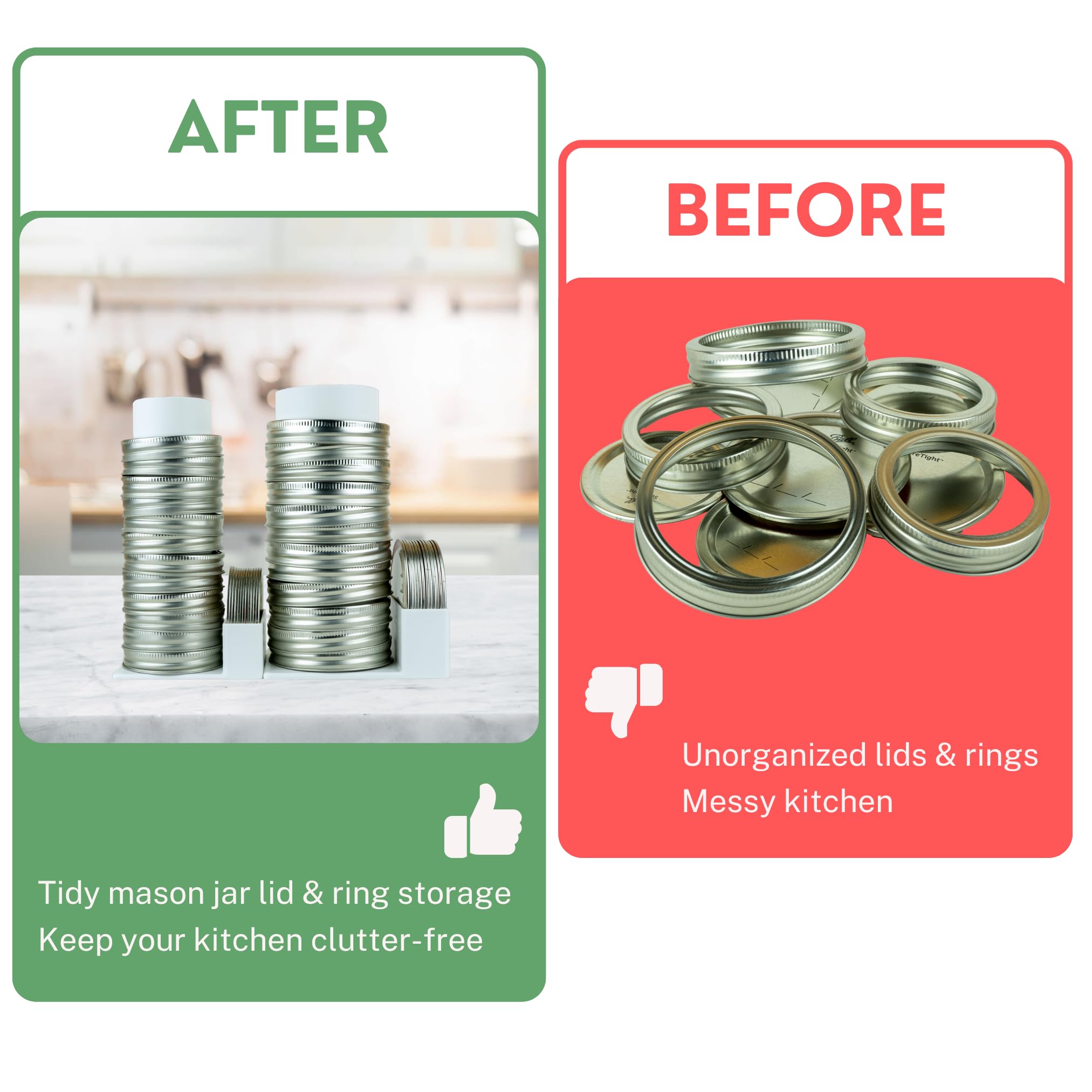Two-pack Matterform lid organizers offer scalable storage for lids and rings.