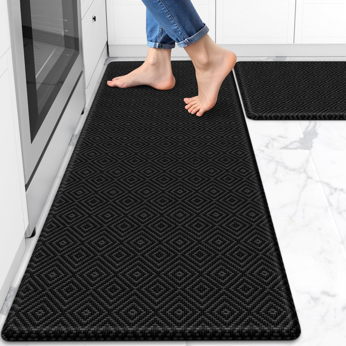 Mattitude Kitchen Mat anti-fatigue 2-piece set delivers cushioned comfort for long standing tasks