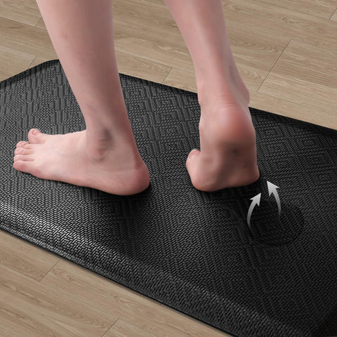Mattitude kitchen mat beveled edges reduce tripping and provide smooth transitions.