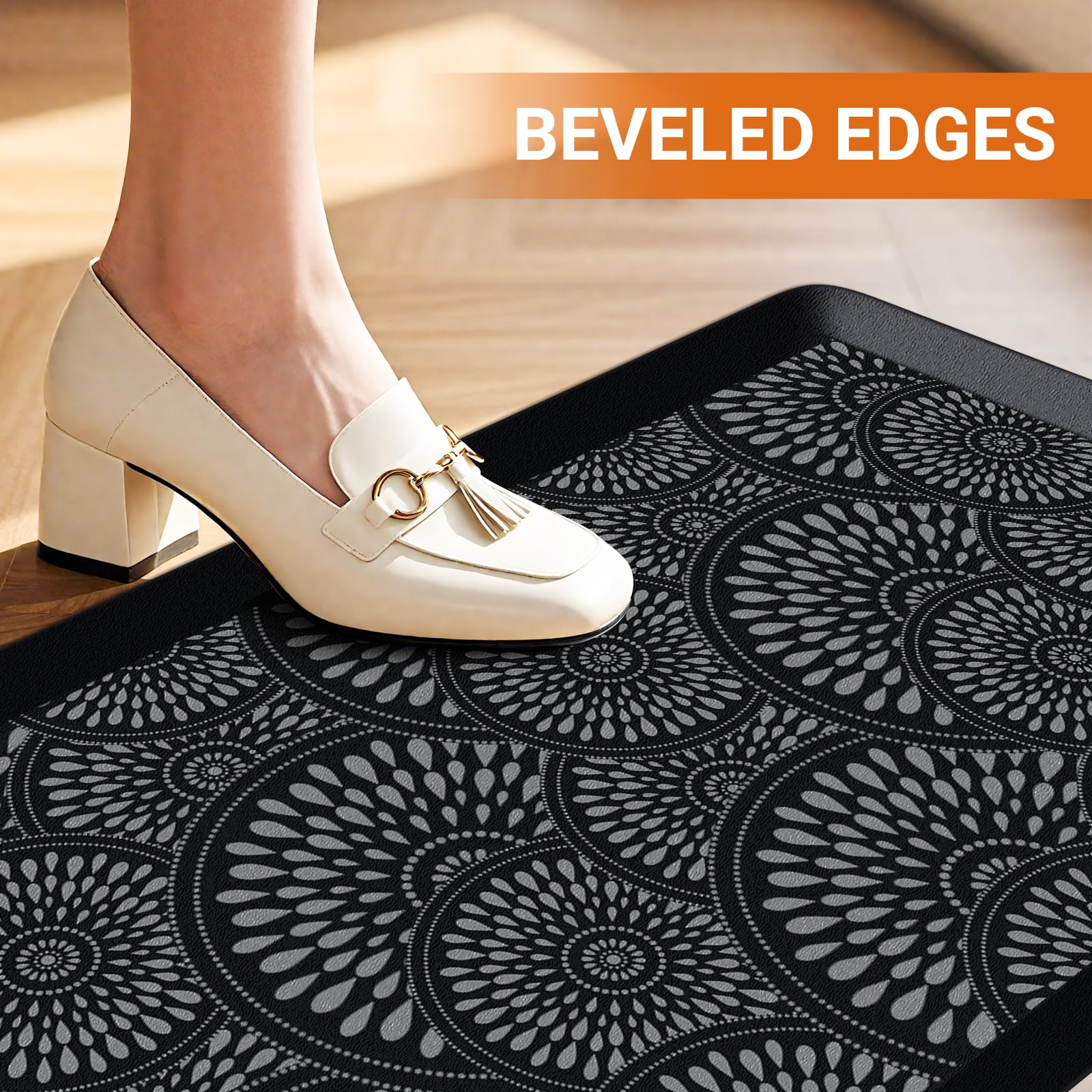 Mattitude Kitchen Mat with stain-resistant texture, easy to wipe clean
