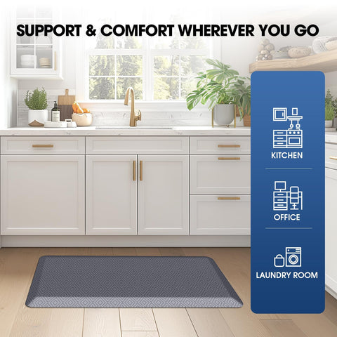 Mattitude kitchen mat grey tone blends with modern interiors