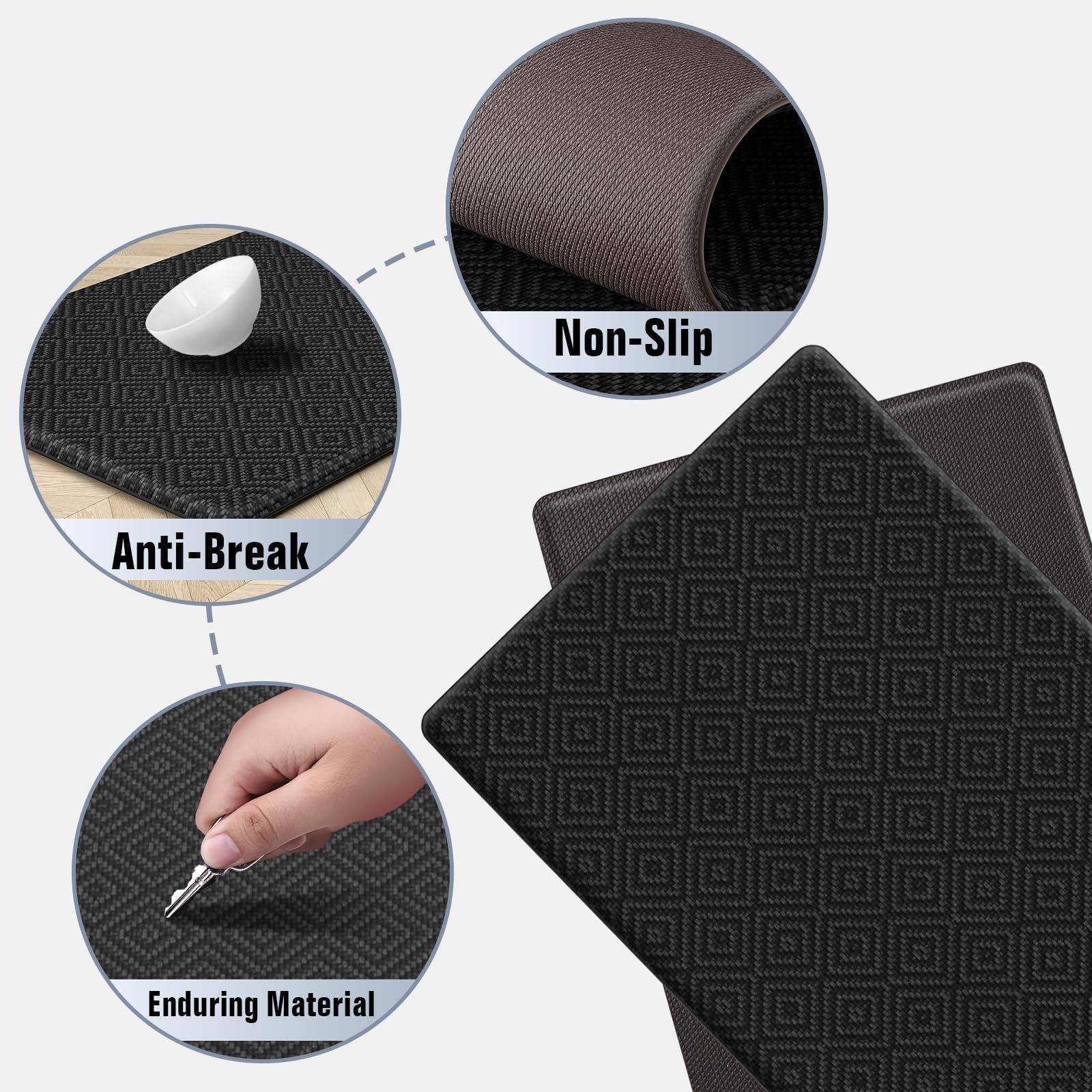 Mattitude Kitchen Mat large standing area supports kitchen tasks and desk work