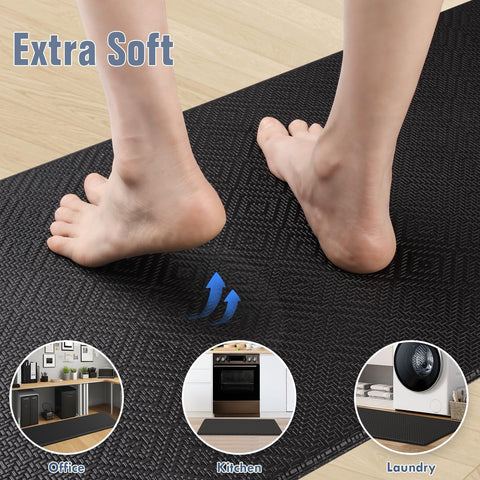 Mattitude Kitchen Mat non-slip bottom keeps the mat securely in place