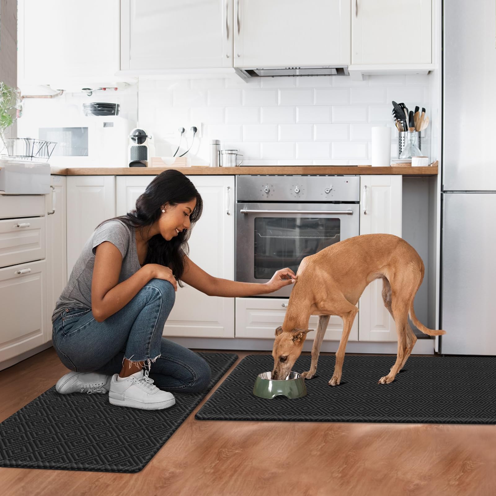 Mattitude Kitchen Mat 2-piece set is suitable for standing desks