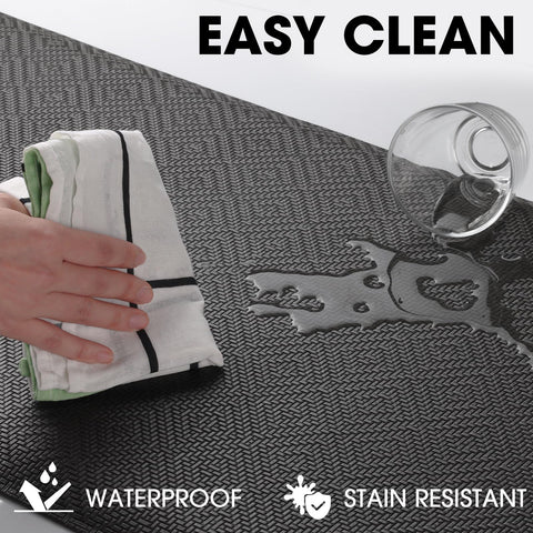 Mattitude Kitchen Mat rolled-edge design demonstrates easy placement