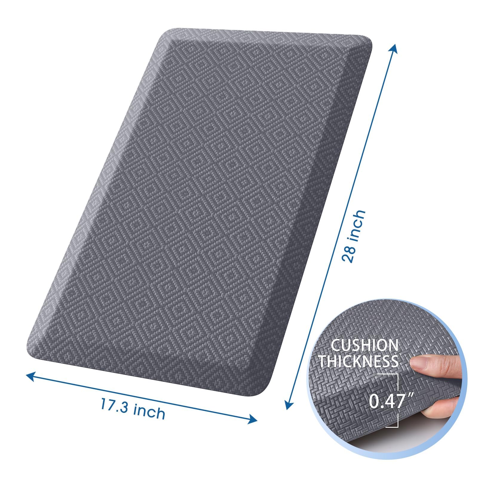 Mattitude kitchen mat top-down view showing cushioned surface and generous size